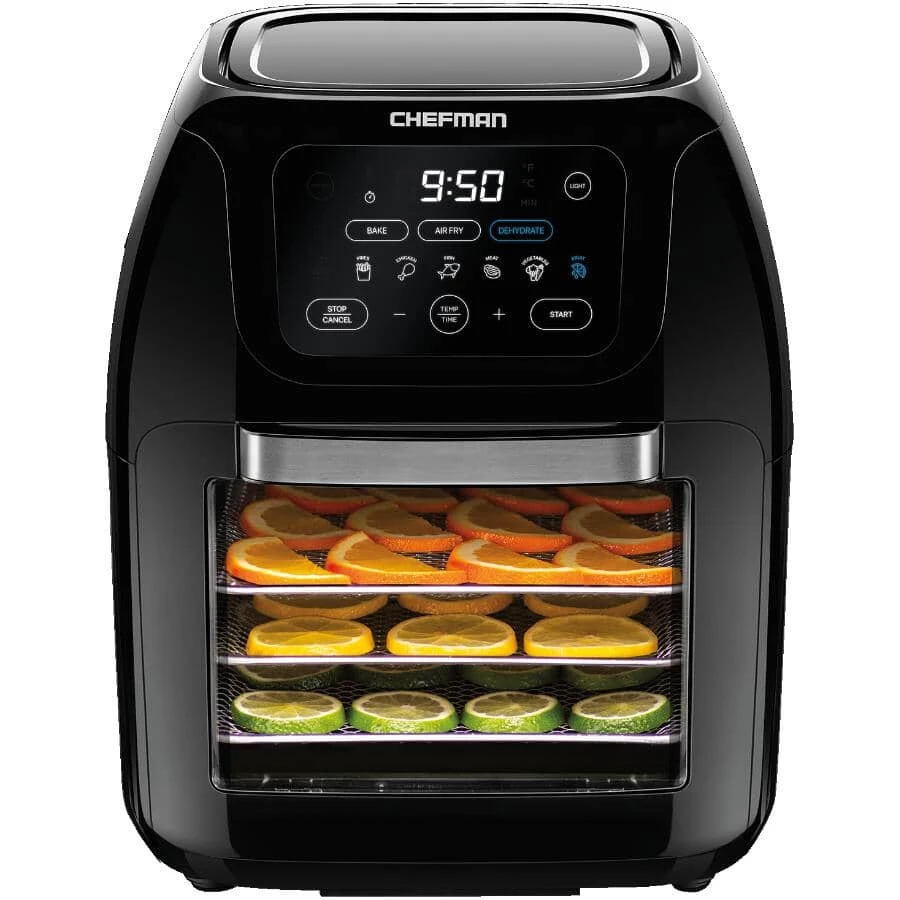 CHEFMAN Multifunctional Air Fryer with multi-tier fruit dehydrator racks